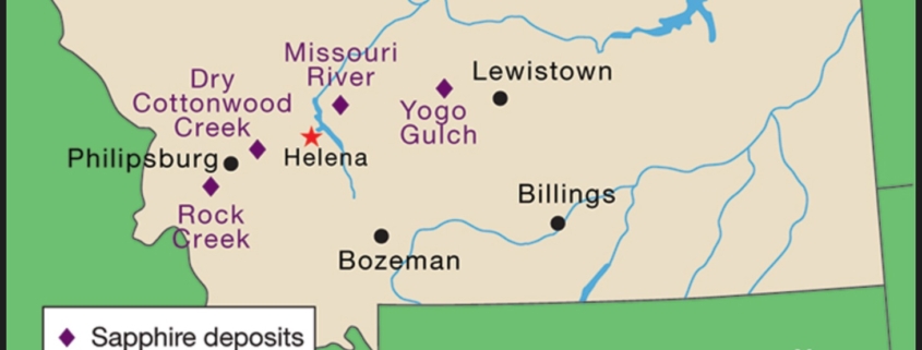 Map of Montana mining operations